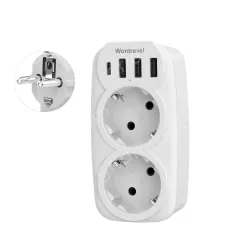 Europe plug USB C charging wall socket