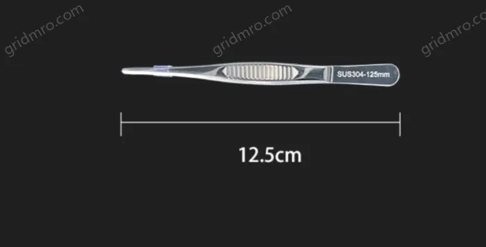 Stainless steel tweezers Straight round head (304 models) 12.5cm