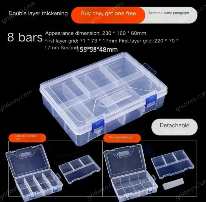 Two thickened materials 8 grids double-layered