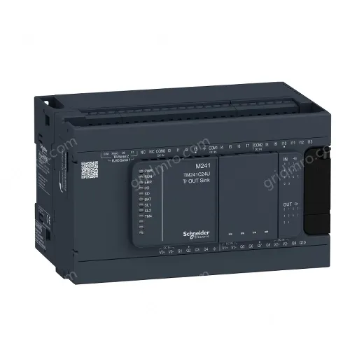 TM241C24U Logic controller, Modicon M241, 24 IO transistor NPN