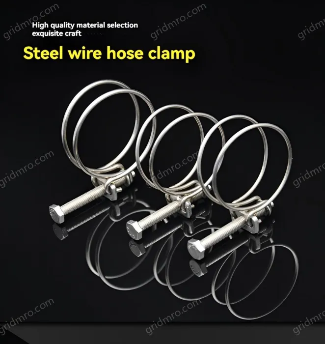 Double steel wire hose clamp 201 material 9-12*2 [wire diameter]