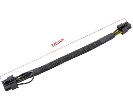 6PIN to 8PIN Server PowerCable Graphics Card Cable Mesh Sleeve Protection 32cm