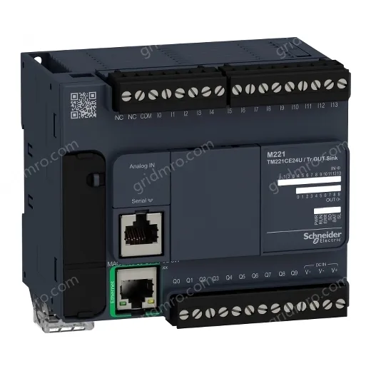 TM221CE24U Logic controller, Modicon M221, 24io tr.npn ethernet