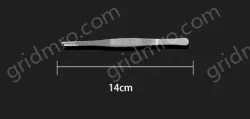 Stainless steel tweezers Straight round head (thick) 14cm