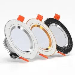 S8 downlight black + double silver 6W