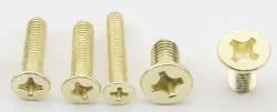 Golden Flat Head Screws M6*195