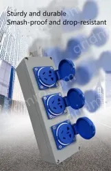 Explosion-proof cast aluminium duplex 3-hole black