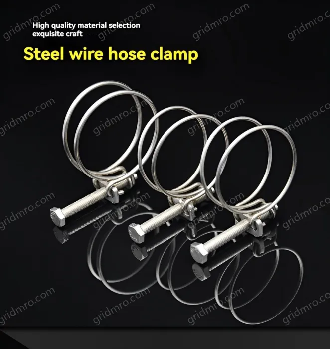 Double steel wire hose clamp 201 material 15-18*2 [wire diameter]