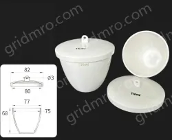 Ceramic crucibles 100ml+ lid
